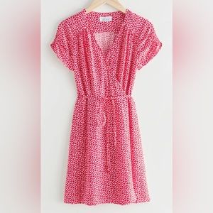 Red & white mini wrap dress from & Other Storie